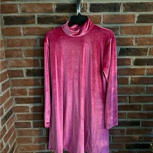 Pink Velvet Dress Med